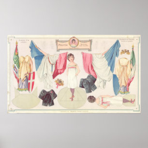 Vintage Papierpuppe Poster