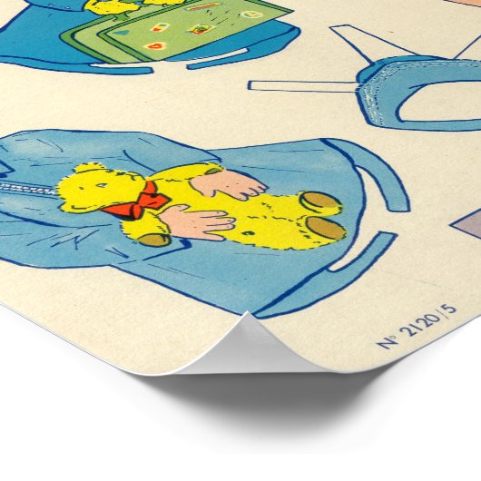 Vintage Papierpuppe Poster (Ecke)