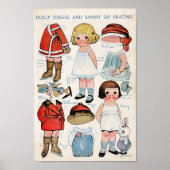 Vintage Papierpuppe Poster (Vorne)