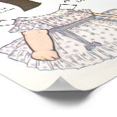 Vintage Papierpuppe Poster (Ecke)