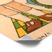 Vintage Papierpuppe Poster (Ecke)