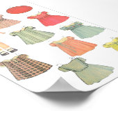Vintage Papierpuppe Poster (Ecke)