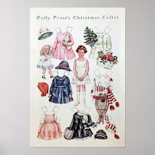 Vintage Papierpuppe Poster