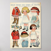 Vintage Papierpuppe Poster (Vorne)