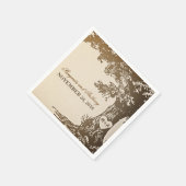 Vintage Papierservietten aus Eiche (Ecke)