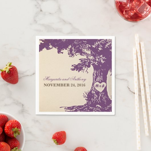 Vintage Papierservietten aus Pflaume (Beispiel)