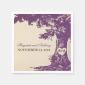 Vintage Papierservietten aus Pflaume (Vorderseite)