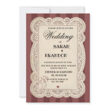 Vintage-Papierspitze-Burgunder-Hochzeit/ABSCHLUSS