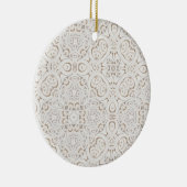 Vintage Papierspitze Keramik Ornament (Rechts)