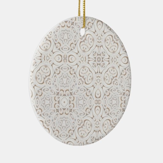 Vintage Papierspitze Keramik Ornament (Rechts)