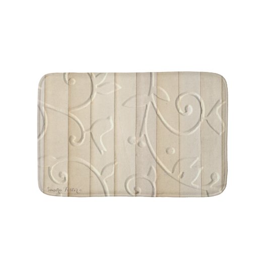 Vintage Papierstreifen Badematte (Vorderseite)