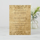 Vintage Papierweine Typografie Einladung Hochzeit (Stehend Vorderseite)