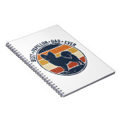 Vintage Papillon Dog Dad Retro Sunset Shirt Design Notizblock (Rechte Seite)