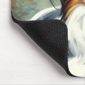 Vintage Papillon Dog-Malerei Mousepad (Ecke)