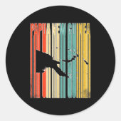 Vintage Papua New Guinea Runder Aufkleber (Vorderseite)