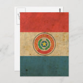 Vintage Paraguay-Flagge Postkarte (Vorne/Hinten)
