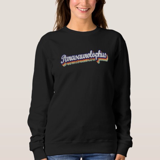 vintage Parasaurolophus retro parasaurolophus dino Sweatshirt (Vorderseite)
