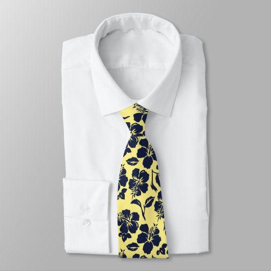 Vintage Pareau hawaiische Hibiskus-Krawatten Krawatte (Gebunden)