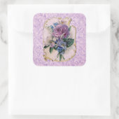 Vintage Parfüm-Werbekleber Quadratischer Aufkleber (Tasche)