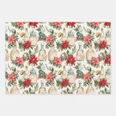 Vintage Parfümflaschen Retro Weihnachten Geschenkpapier Set (Vorderseite)