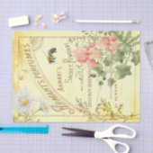 Vintage Parfüms und Blumenbienendekoupage Gewebe P Seidenpapier (Handwerk)