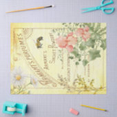 Vintage Parfüms und Blumenbienendekoupage Gewebe P Seidenpapier (Basteln)