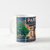 Vintage-Paris-Arc-de-Triomphe-Reiseposter Kaffeetasse (Vorderseite Links)