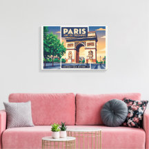 Vintage-Paris-Arc-de-Triomphe-Reiseposter