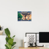 Vintage-Paris-Arc-de-Triomphe-Reiseposter Poster (Heimbüro)