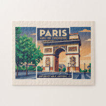 Vintage-Paris-Arc-de-Triomphe-Reiseposter