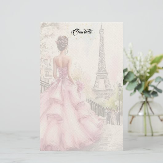 Vintage Paris  Briefpapier (Stehend Vorderseite)