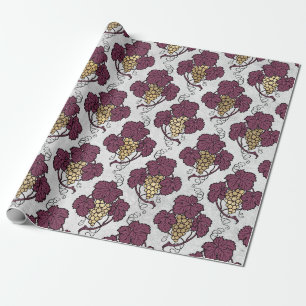Vintage-Paris-Burgunder und Gold-Grunge-Wein Geschenkpapier
