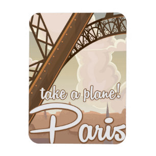 Vintage Paris Cartoon-Reiseposter Magnet