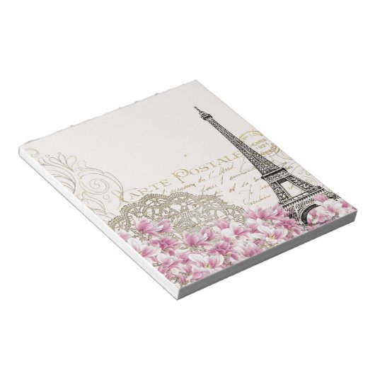 Vintage Paris Eiffel tower print Notizblock (angewinkelt)