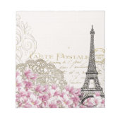 Vintage Paris Eiffel tower print Notizblock (Vorderseite)