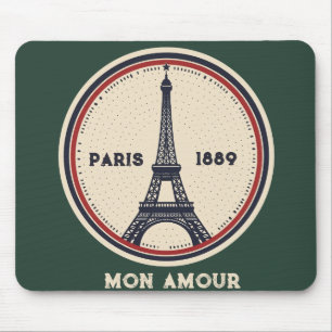 Vintage-Paris-Eiffelturm-1889-Mauspad Mousepad