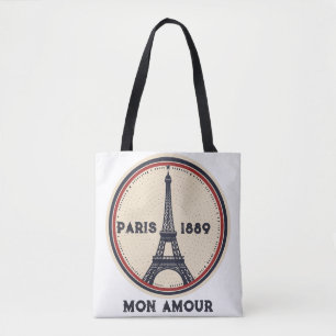 Vintage-Paris-Eiffelturm-1889-Reise-Tasche Tasche