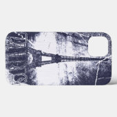 Vintage Paris Eiffelturm 4 Case-Mate iPhone Hülle (Rückseite (Horizontal))