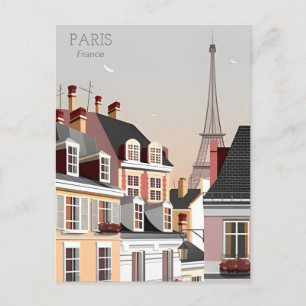 Vintage Paris Eiffelturm Architektur französisch P Postkarte