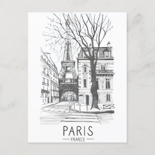 Vintage Paris Eiffelturm Architektur französisch P Postkarte