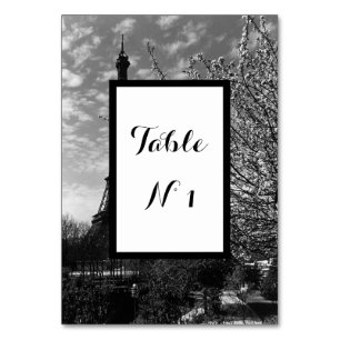 Vintage Paris Eiffelturm Tischnummer