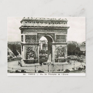 Vintage Paris, Etoile, Triumphbogen Postkarte