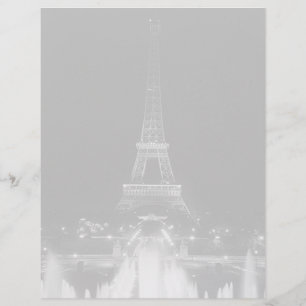 Vintage Paris Fontains Eiffelturm Nacht