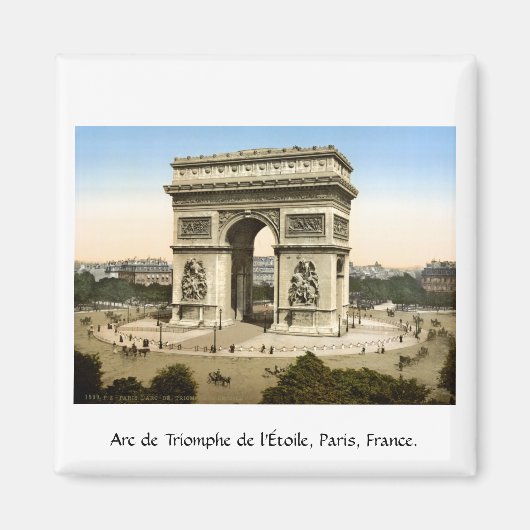 Vintage Paris Frankreich, Arc de Triomphe Magnet (Vorne)