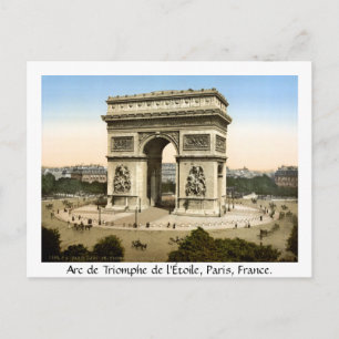 Vintage Paris Frankreich, Arc de Triomphe Postkarte
