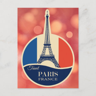 Vintage Paris Frankreich Eiffelturm Französische F Postkarte