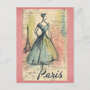 Vintage Paris Frankreich Eiffelturm französische M Postkarte