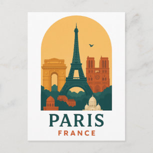 Vintage Paris Frankreich Reise-Postkarte – Notre-D Feiertagspostkarte