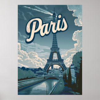 Vintage Paris Frankreich Reise Wand Poster