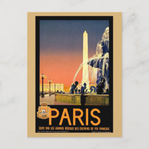 Vintage Paris Frankreich Retro Französisch Reisen Postkarte